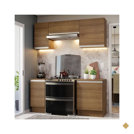 Armário de Cozinha Completa 180cm Rustic Glamy Madesa 12