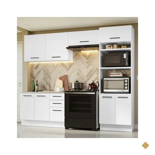 Armário de  Cozinha Completa 270cm Branco Agata Madesa 08