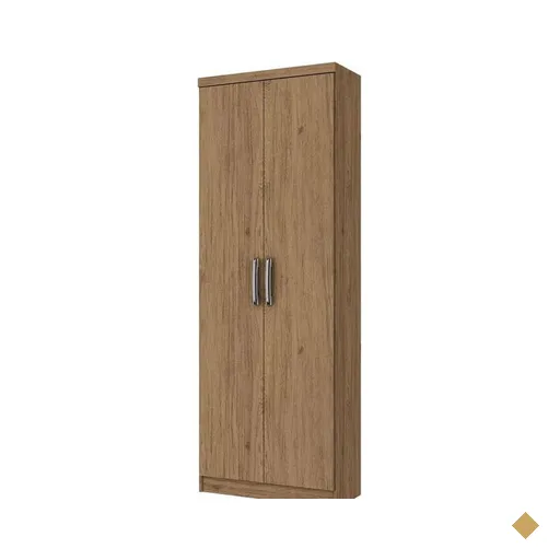Armário Multiuso 2 Portas 6 Prateleiras Henn Margarina 61cm - Rustic