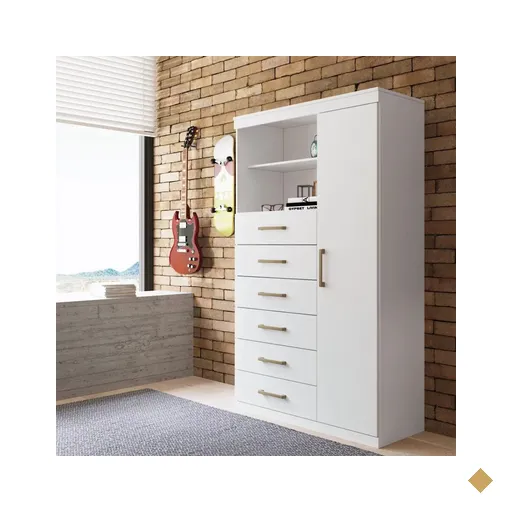 Cômoda Santos Andirá Marabá 1 Porta 6 Gavetas - Branco