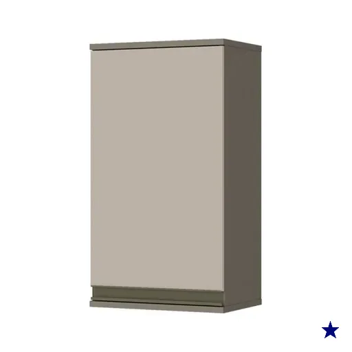Armário Henn Connect 1 Porta 35 cm - Duna/Cristal