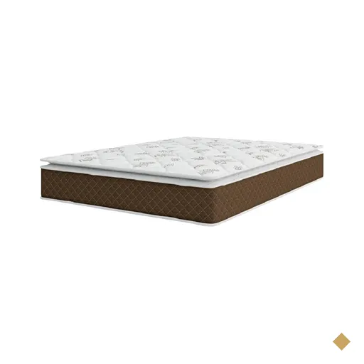Colchão Casal Molas Ensacadas Pillow Top Martino 138x188x25cm Marrom/Branco…