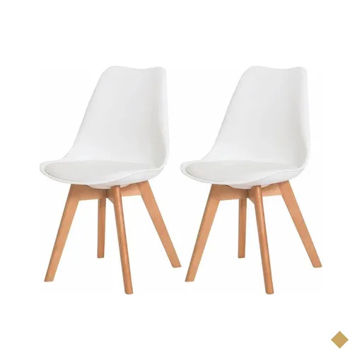 Kit 2 Cadeiras Leda Saarinen Design Branca