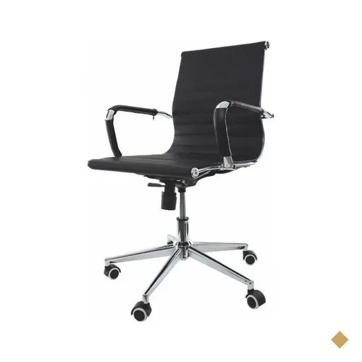 Cadeira De Escritório Stripes Diretor Charles Eames Eiffel Preta