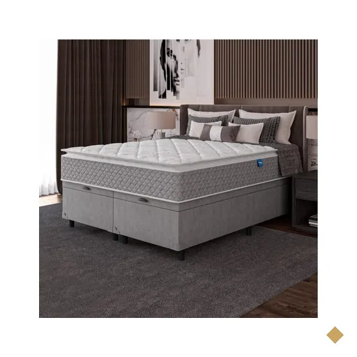 Cama Box Baú Casal Queen Colchão Molas Ensacadas Pillow Top Perfect…