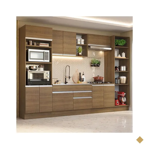 Armário de Cozinha Completa 330cm Rustic Glamy Madesa 03
