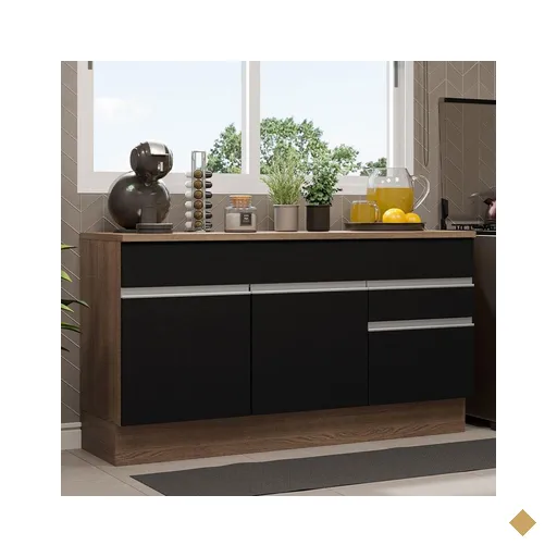 Balcão Gabinete de Pia Armário de Cozinha 150 cm 2 Gavetas 2 Portas (Com…