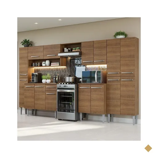 Armário de Cozinha Completa 325cm Rustic Emilly Madesa 02