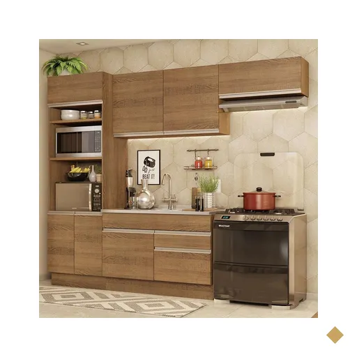 Armário de Cozinha Completa 270cm Rustic Glamy Madesa 15