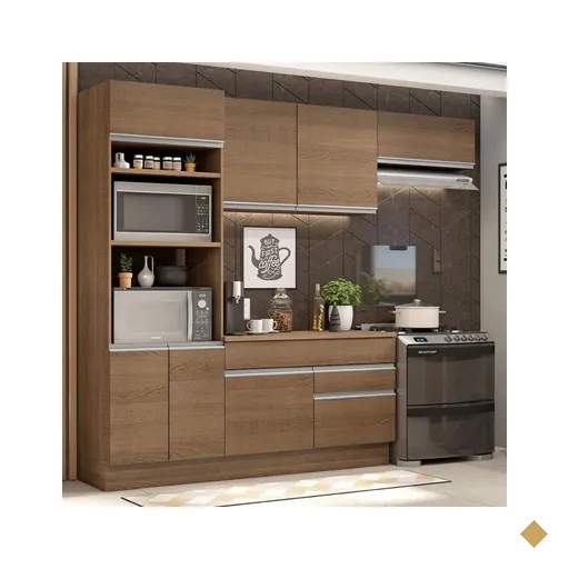 Armário de Cozinha Completa 270cm Rustic Glamy Madesa 14