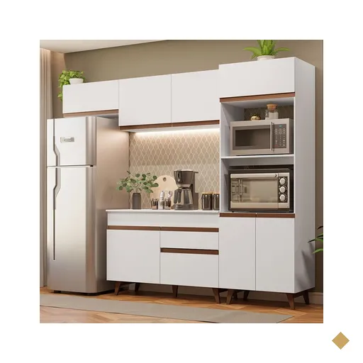 Cozinha Completa Madesa Reims 260008 com Armário e Balcão 210 x 260 x 52 cm -…
