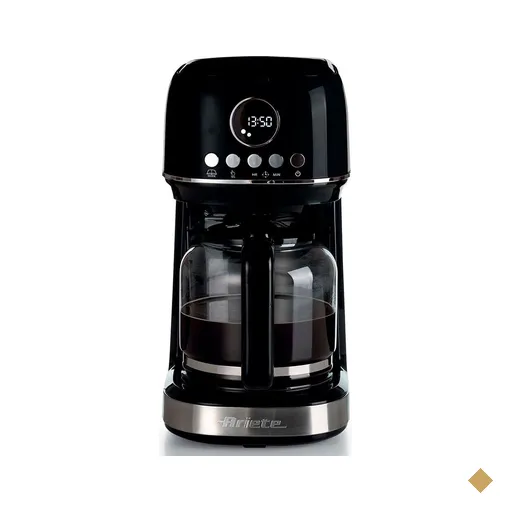 Ariete 1396, Cafeteria Americana Moderna Preta, 900 W, Jarra para 15 xicaras…