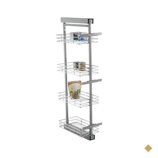 Coluna Aramada Deslizante 46cm x 23cm x 122,5cm Com 4 Cestos Organizadores…