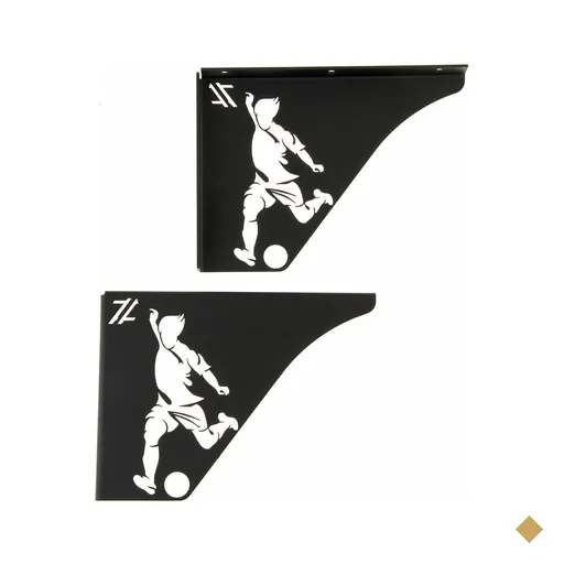 Mão Francesa Preta Decorativa 20cm de Jogador Futebol Aço para Prateleira…