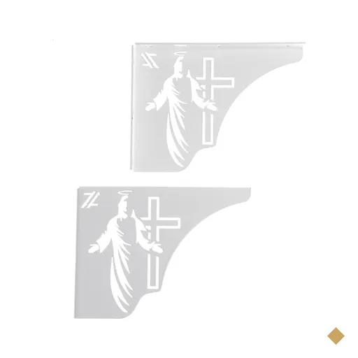 Mão Francesa Decorativa 20cm Jesus Cristo Ressuscitado Aço Branco Zarg
