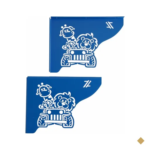 Mão Francesas de Aço Ornamentada Safari Azul Zarg Decorativa 20cm Menino