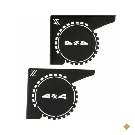 Mão Francesa Preta 20 cm 4x4 Off Road Decorativas em Aço Ornamentada Zarg