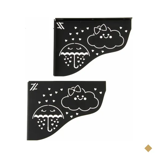 Par Mãos Francesas Pretas Decorativas Aço 20cm Chuva de Bençãos Zarg