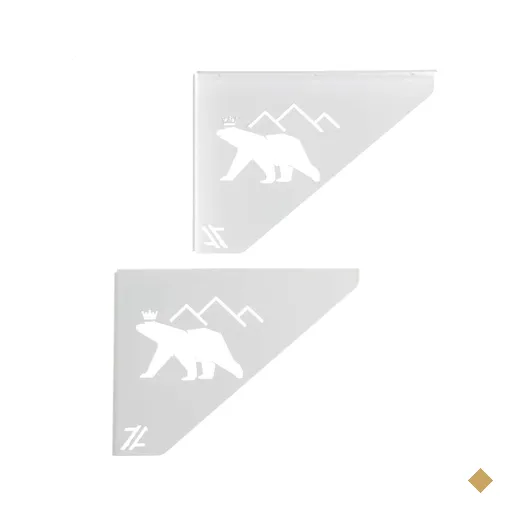 Par Mãos Francesas Urso Polar Branco Decorativa 20cm Ornamentada Zarg