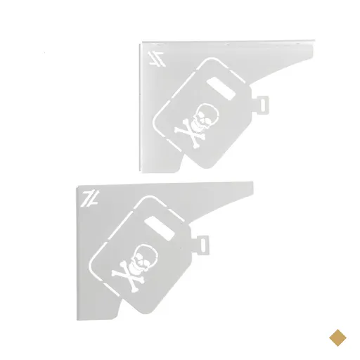 Mão Francesa Branca 20cm 4x4 Galão Caveira Decorativa em Aço Zarg