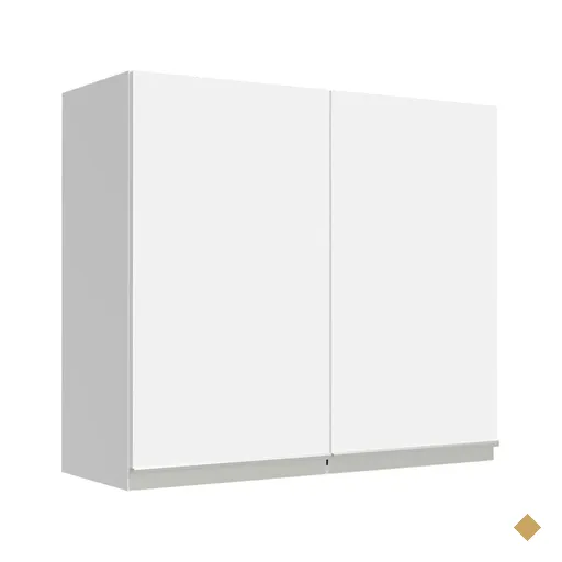 Armário de Cozinha Aéreo 70 cm 2 Portas Branco Glamy Madesa