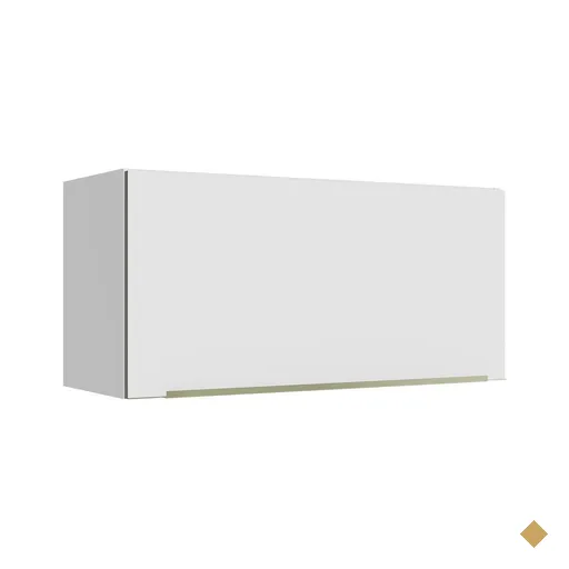 Armário Aéreo 70 cm 1 Porta Branco/Branco Veludo Lux Madesa