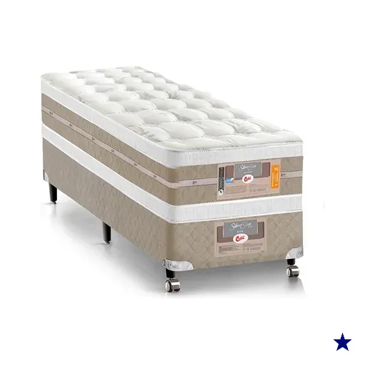 Cama Box + Colchão Castor Solteiro Silver Star Air Double Face Pocket…