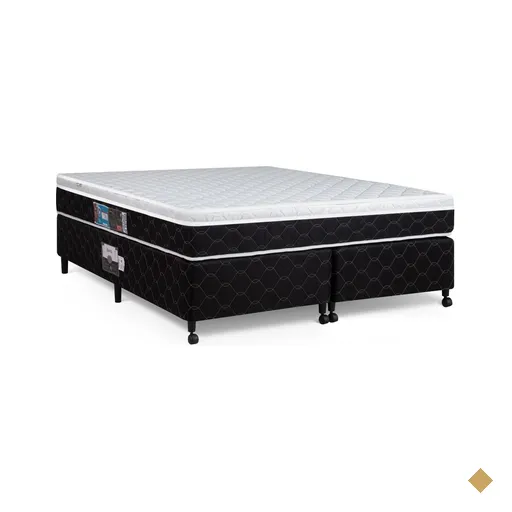 Cama Box + Colchão Castor Queen Montblanc One Face D33 158x198x52cm