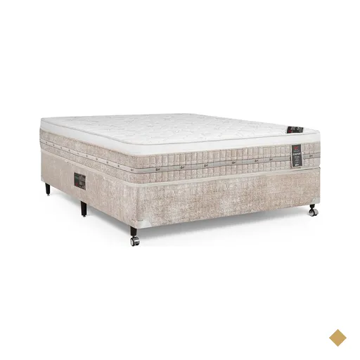 Cama Box + Colchão Castor Casal Premium One Face Tecnopedic 138x188x57cm