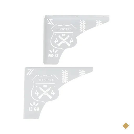 Par Mãos Francesas Brancas em Aço 20cm 4x4 Life Style Jipeiro Decorativas Zarg