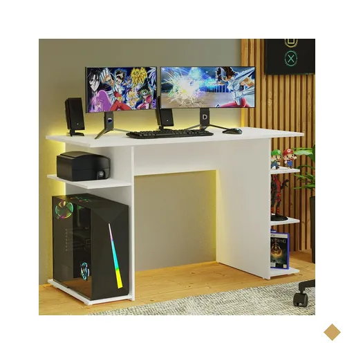Escrivaninha Mesa para Computador Gamer Branco 9424 Madesa