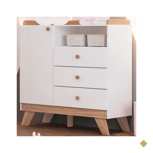 Cômoda Infantil Confete 1 Porta 3 Gavetas