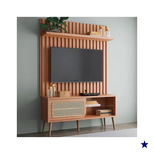 Rack com Painel para Tv Até 55 Polegadas 1 Porta 1 Prateleira TB324 JJ