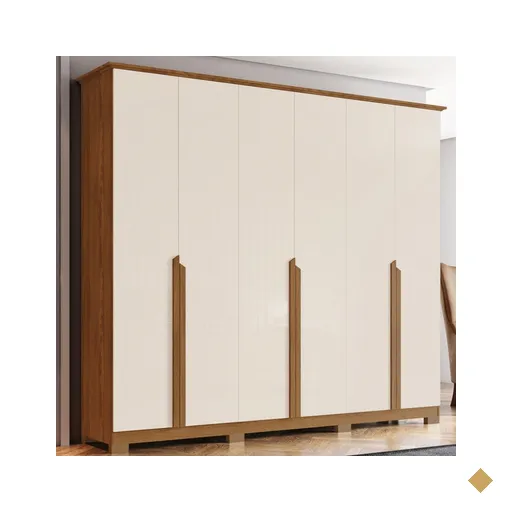 Guarda-Roupa Casal Andréas 6 Portas 6 Gavetas Bege
