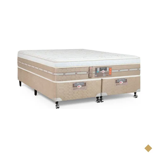 Cama Box + Colchão Castor King Silver Star Air One Face Pocket 180x200x59cm