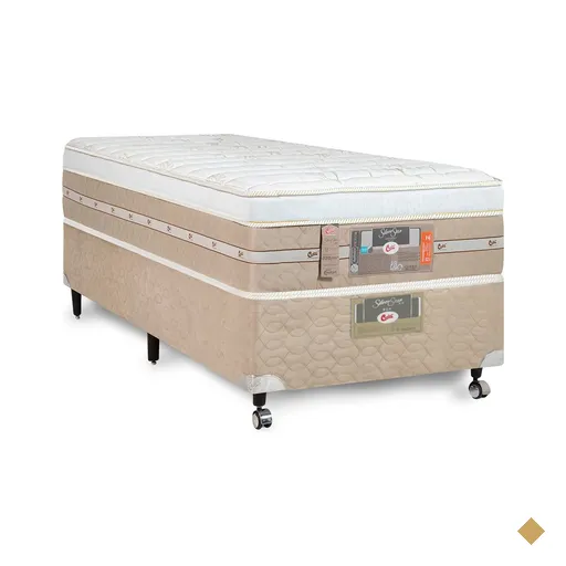 Cama Box + Colchão Castor Solteiro Silver Star Air One Face Pocket 88x188x59cm