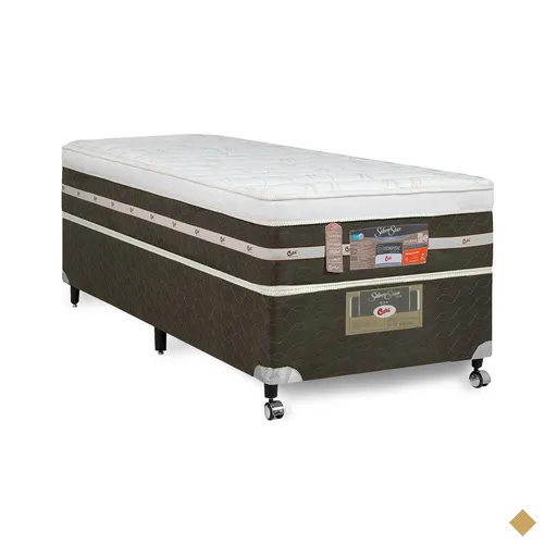 Cama Box + Colchão Castor Solteiro Silver Star Air One Face Tecnopedic…