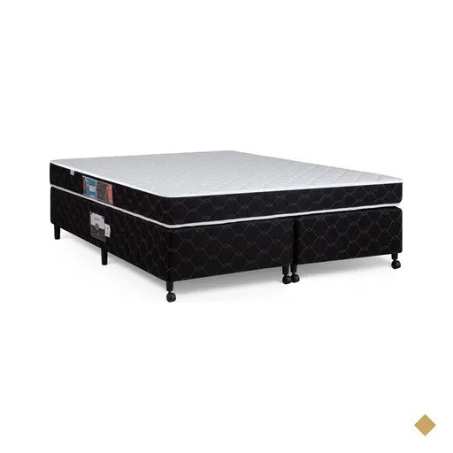 Cama Box + Colchão Castor Queen Montblanc Double Face D33 158x198x42cm