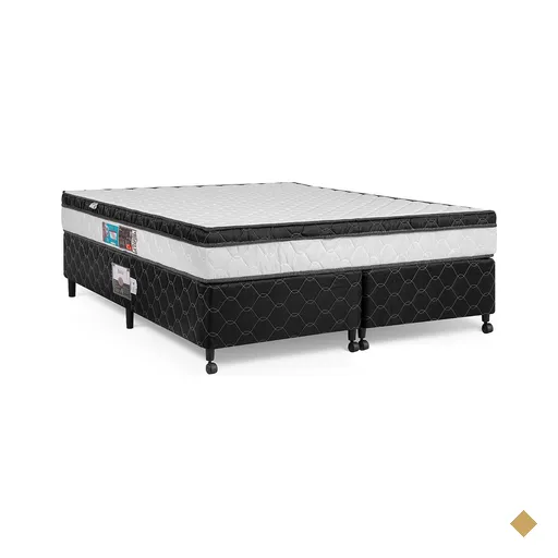 Cama Box + Colchão Castor Queen Montblanc One Face D45 158x198x52cm