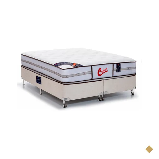 Cama Box + Colchão Castor Queen Vitagel Classic Double Face Pocket 158x198x63cm
