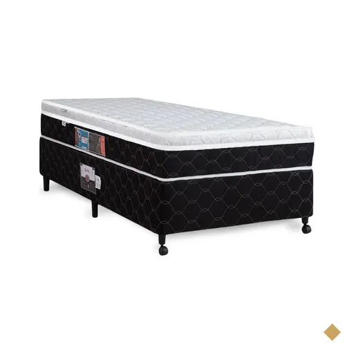 Cama Box + Colchão Castor Solteiro Montblanc One Face D33 88x188x52cm
