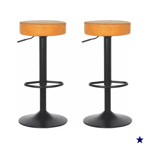 Kit 2 Banquetas Viena Giratórias Caramelo