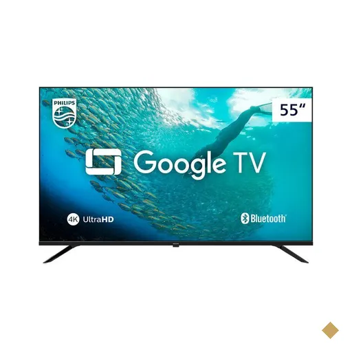 Smart TV Philips 55'' 4K UHD, Google TV, Comando de Voz