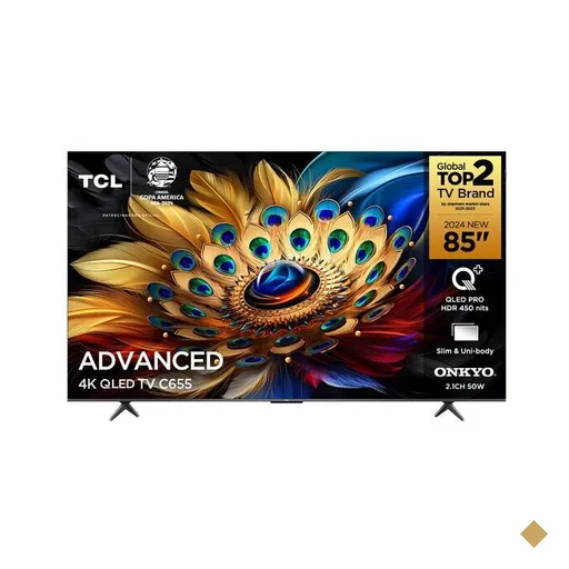 Smart TV 85'' TCL, Google TV, QLED, Dolby Atmos - C655
