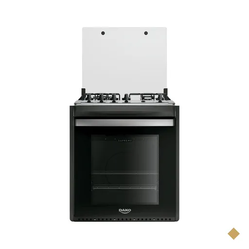 Fogão 4 Bocas Embutir Dako Supreme Mesa de Inox Preto Bivolt - Bivolt