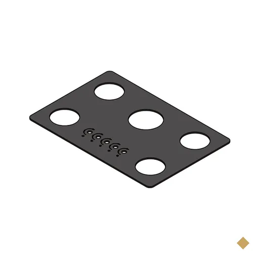 Vidro Preto para Cooktop 5 Bocas Terim