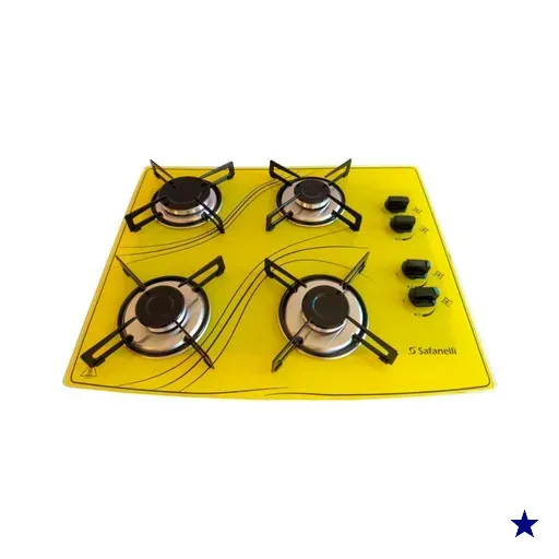Cooktop Lines 4 Bocas Safanelli - Amarelo