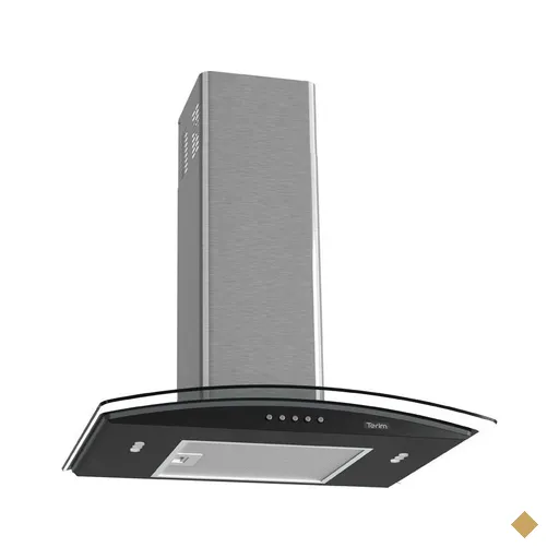 Coifa Terim de Parede Clean Vidro Curvo Black Kroma CVC Clean - 60cm