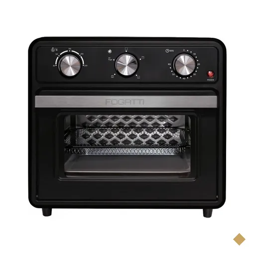 Forno Fryer Elétrico de Bancada 22 Litros Fogatti Black Preto