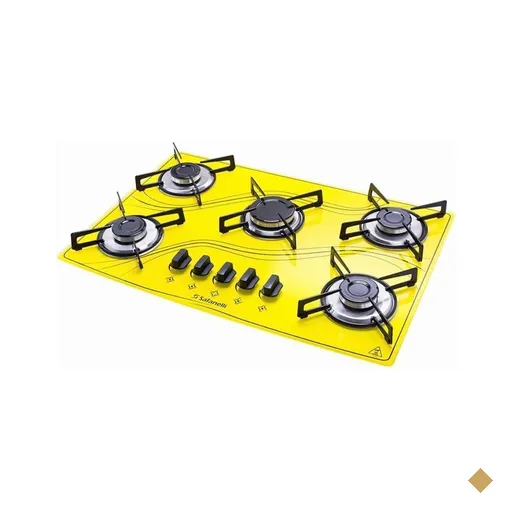 Cooktop Lines 5 Bocas Safanelli - Amarelo